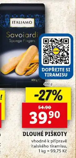 Lidl ITALIAMO Dlouhé piškoty nabídka