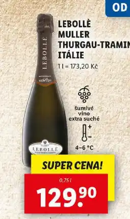 Lidl LEBOLLÈ Muller Thurgau-traminer Itálie nabídka