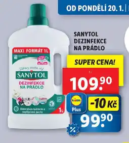 Lidl SANYTOL Dezinfekce na prádlo nabídka