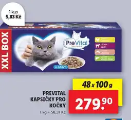 Lidl Prevital Kapsičky pro kočky nabídka