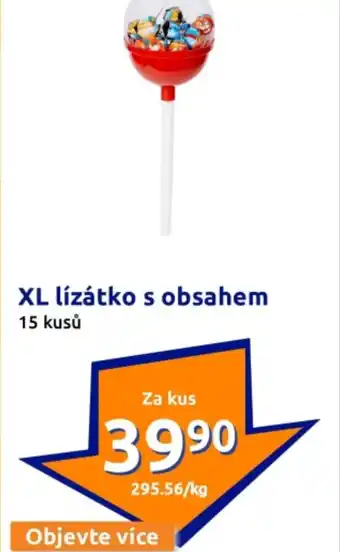 Action XL lízátko s obsahem nabídka