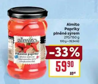 Billa Almito Papriky plněné sýrem 270/150 g nabídka