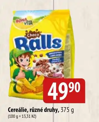 Bala Cereálie, různé druhy nabídka