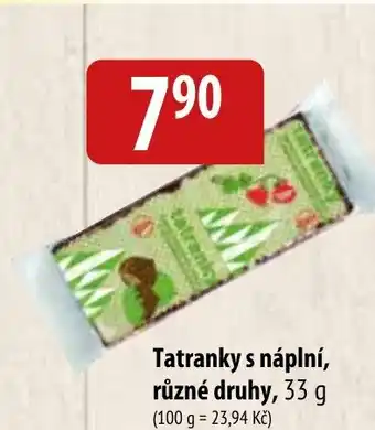 Bala Tatranky s náplní, různé druhy nabídka