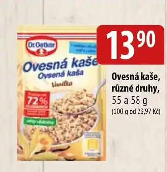 Bala Ovesná kaše, různé druhy, nabídka