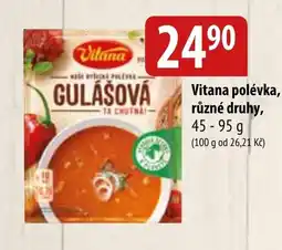 Bala Vitana polévka, různé druhy, nabídka