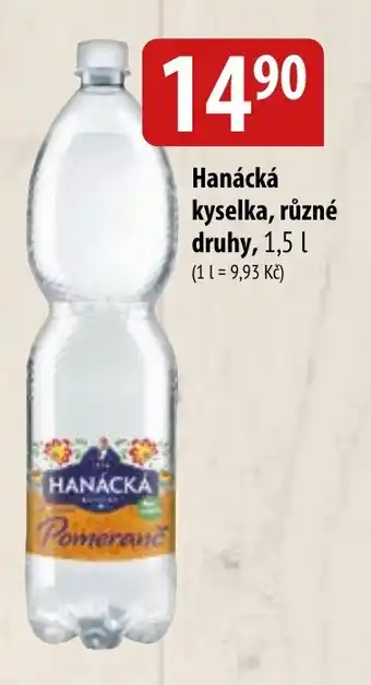 Bala Hanácká kyselka, různé druhy, nabídka