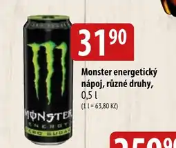 Bala Monster energetický nápoj, různé druhy, nabídka