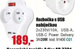 EVA Rozbočka s USB nabíječkou nabídka