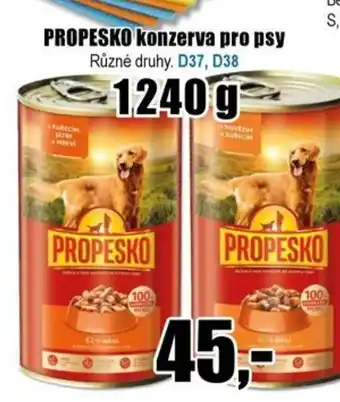 EVA PROPESKO konzerva pro psy Různé druhy. nabídka