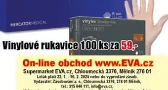 EVA Vinylové rukavice 100 ks za nabídka