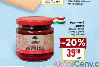 Billa Papriková pasta pálivá, jemná 200 g nabídka