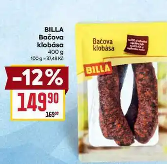 Billa BILLA Bačova klobása 400 g nabídka