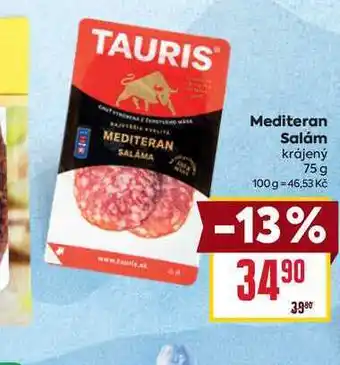 Billa Mediteran Salám krájený 75 g nabídka