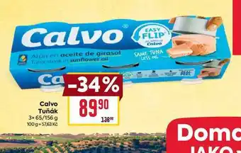 Billa Calvo Tuňák 3x 65/156 g nabídka