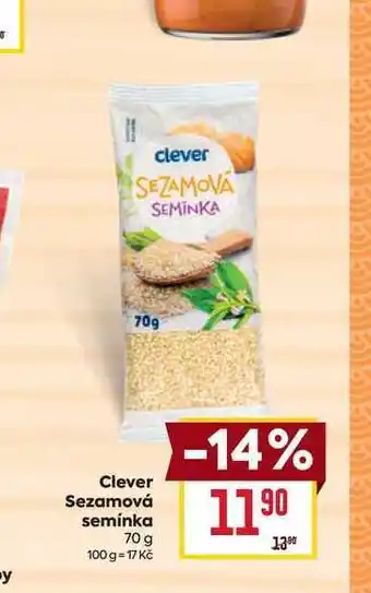 Billa Clever Sezamová semínka 70 g nabídka