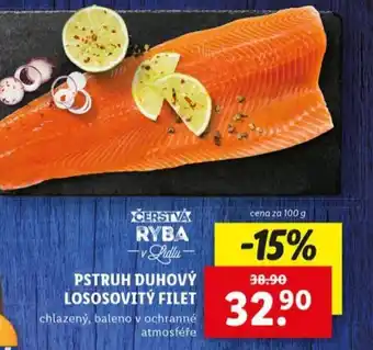 Lidl Pstruh duhový lososovitý filet nabídka