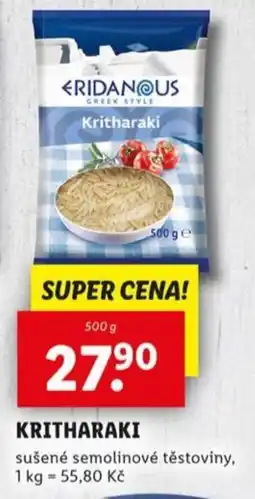 Lidl Kritharaki sušené semolinové těstoviny nabídka