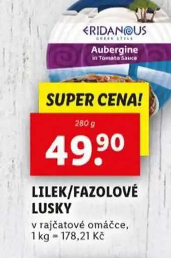 Lidl Lilek/fazolové lusky nabídka