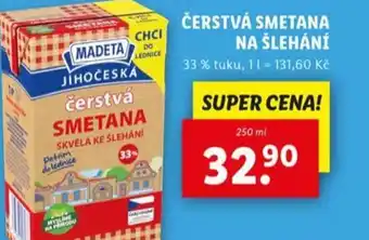 Lidl MADETA Čerstvá smetana na šlehání nabídka