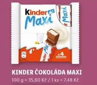 Lidl KINDER Čokoláda maxi nabídka