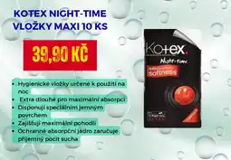 Drogeo KOTEX Night-time vložky maxi nabídka