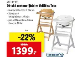 Lidl Dětská rostoucí jídelní židlička Toto nabídka