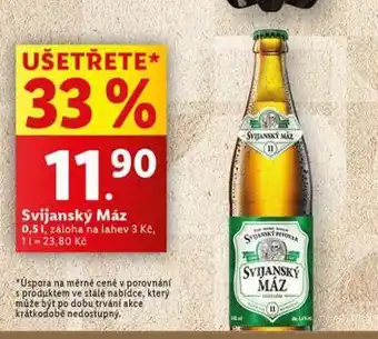 Lidl Pivo svijanský máz nabídka