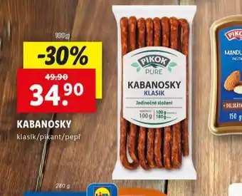 Lidl Kabanosky nabídka