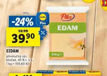 Lidl Eidam 45% bloček nabídka