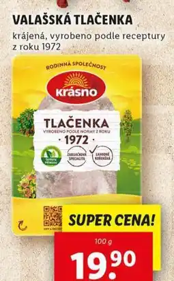 Lidl Valašská tlačenka nabídka