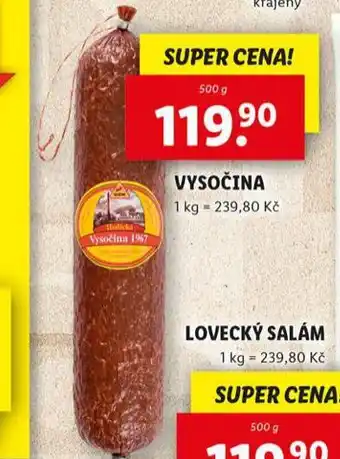 Lidl Vysočina nabídka