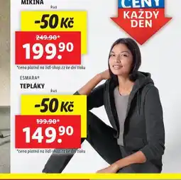 Lidl Tepláky nabídka