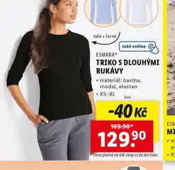 Lidl Triko s dlouhými rukávy nabídka