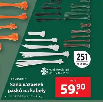 Lidl Sada vázacích pásků na kabely nabídka