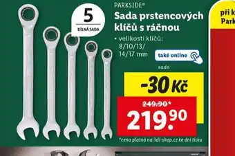 Lidl Sada prstencových klíčů s ráčnou nabídka