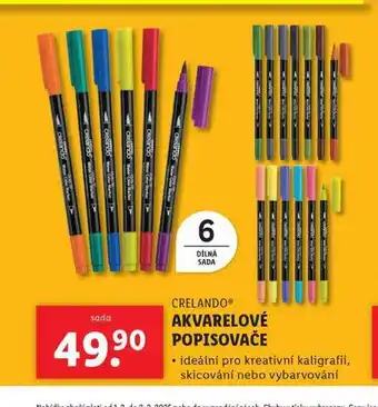 Lidl Akvarelové popisovače nabídka