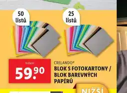 Lidl Blok barevných papírů nabídka