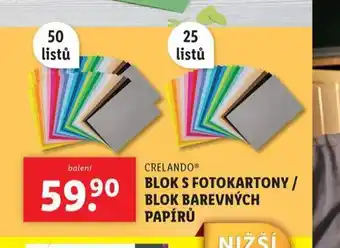 Lidl Blok barevných papírů nabídka