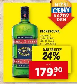 Lidl Becherovka nabídka