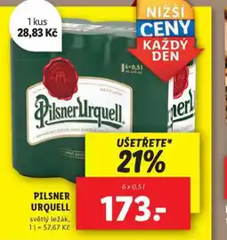 Lidl Pivo pilsner urquell nabídka