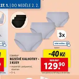 Lidl Vezešvé kalhotky nabídka