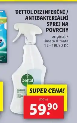 Lidl Dettol dezonfekční antibakteriální sprej na povrchy nabídka