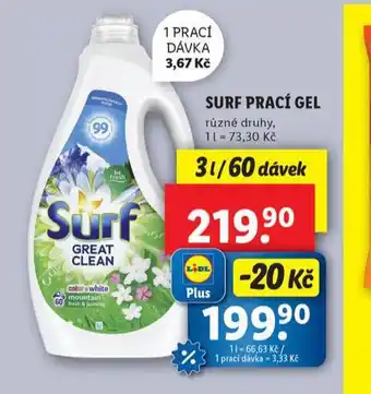 Lidl Surf prací gel nabídka