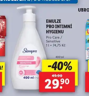 Lidl Emulze pro intimní hygienu nabídka