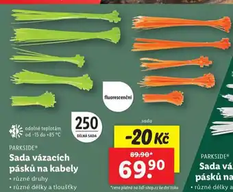 Lidl Sada vázacích pásků na kabely nabídka