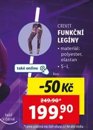 Lidl Funkční legíny nabídka