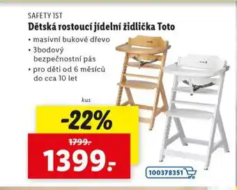 Lidl Dětská jídelní židlička nabídka