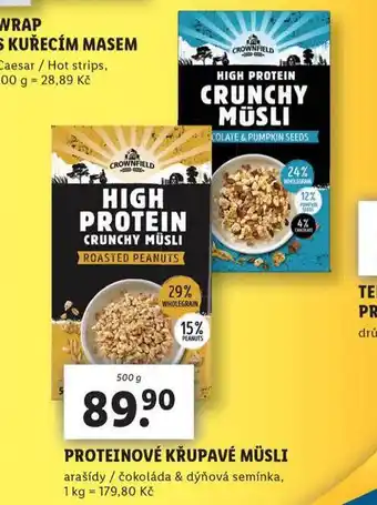 Lidl Proteinové křupavé müsli nabídka