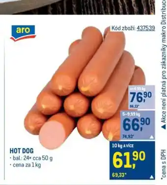 Makro HOT DOG nabídka